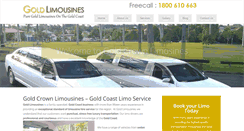 Desktop Screenshot of goldlimousines.com.au